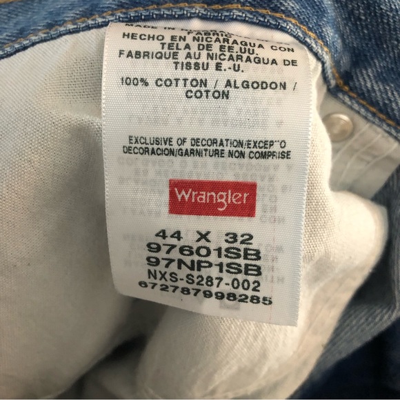 Wrangler Denim Blue Jeans 44x32 - Picture 10 of 10